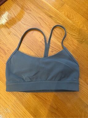 lululemon athletica blue-gray strappy sports bra